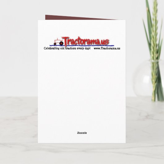 父の日トラクターカード：画像を追加する カード (裏面)