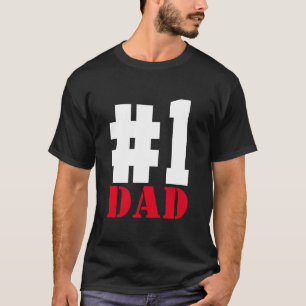 父の日ナンバー1パパブラック Tシャツ