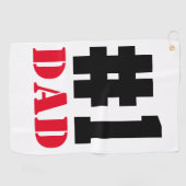 父の日ナンバー1パパ ゴルフタオル (横)