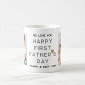 父の日ニューパパベビー2 Photo Collage コーヒーマグカップ (中央)