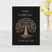 父の日ハッピーファーザー強い保護愛 カード (黄色い花)