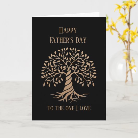 父の日ハッピーファーザー強い保護愛 カード (黄色い花)