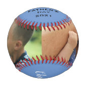 父の日ハッピーファーストカスタム2フォトブルー 野球ボール (正面)