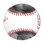 父の日ハッピーファーストカスタム2写真 野球ボール (裏面)