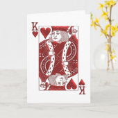 父の日ハートの王 カード (黄色い花)