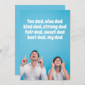 父の日ハートフェルトメッセージフラットホリデーカード シーズンカード (正面/裏面)