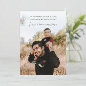 父の日ハートフェルト引用文フラットホリデーカード シーズンカード (スタンド正面)