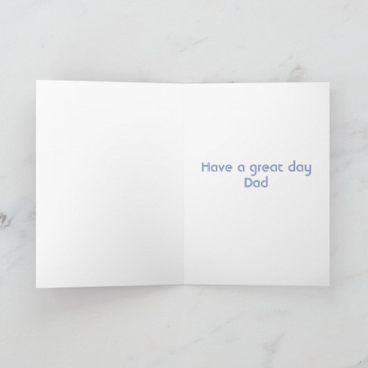 父の日バイクもしくは自転車に乗る人カードおもしろい サンキューカード (内部)