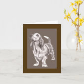 父の日バセットハウンドカード カード (黄色い花)