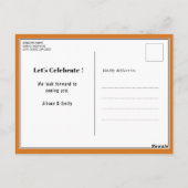 父の日バックヤードオレンジリボンBBQパーティー ポストカード (裏面)