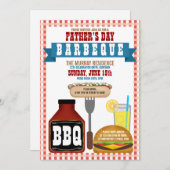父の日バーベキューパーティの招待状 招待状 (正面/裏面)