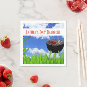 父の日バーベキューペーパーナプキン スタンダードカクテルナプキン (インサイチュ)
