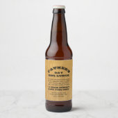 父の日バーベキュー招待状 ビールラベル (正面)