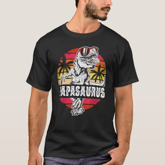 父の日パサウルス男性へ伯父サウラスレックス Tシャツ (正面)