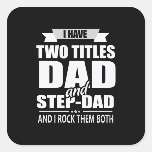 父の日パパとステップパパIそれらをロック スクエアシール (正面)