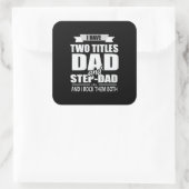 父の日パパとステップパパIそれらをロック スクエアシール (バッグ)