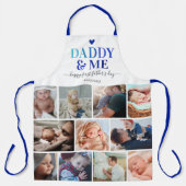 父の日パパと私の写真コラージュ エプロン (正面)