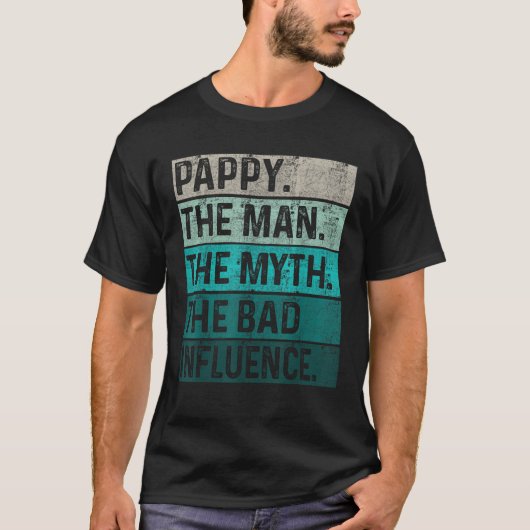 父の日パパのギフト男の神話の悪い私 Tシャツ (正面)