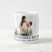 父の日パパは3フォトグレーになる ジャンボコーヒーマグカップ (正面)