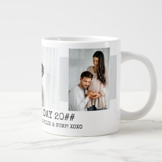 父の日パパは3フォトグレーになる ジャンボコーヒーマグカップ (右)