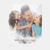 父の日パパカスタム写真 フリースブランケット (正面)