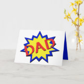 父の日パパスーパーヒーロー カード (黄色い花)