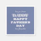 父の日パパパーソナライズされた紙ナプキンス スタンダードカクテルナプキン (正面)
