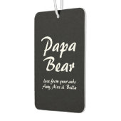 父の日パパベアのスクリプトカー カーエアーフレッシュナー (左)