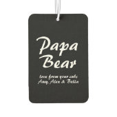 父の日パパベアのスクリプトカー カーエアーフレッシュナー (裏面)