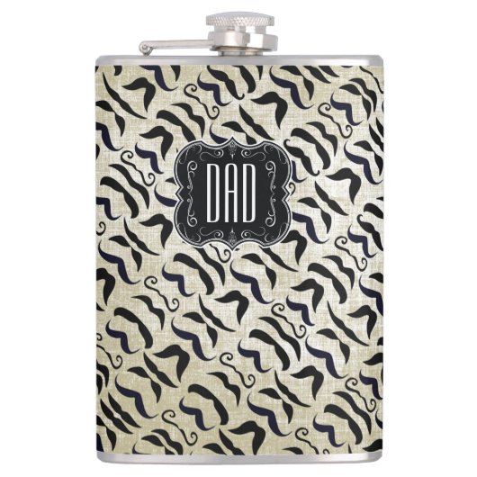 父の日パパムスタッシュ氏ヒップスターヴィンテージ フラスク (正面)