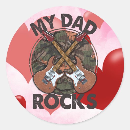 父の日パパロック ラウンドシール (正面)