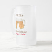 父の日パパワールド最高のズ・ビール応援 フロストグラスビールジョッキ (正面左)