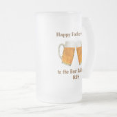 父の日パパワールド最高のズ・モノグラム フロストグラスビールジョッキ (正面右)