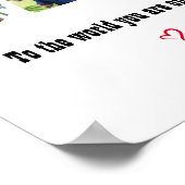 父の日パパ写真コラージュの手紙の形 ポスター (角)