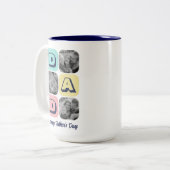 父の日パパ家族フォトコラージュカスタム文字 ツートーンマグカップ (正面左)