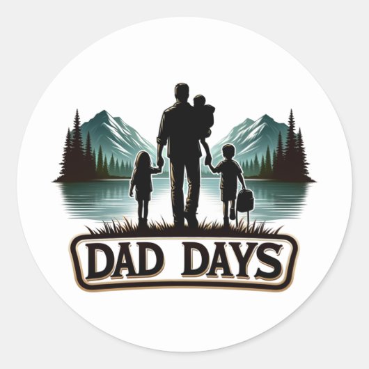 父の日パパ日 ラウンドシール (正面)