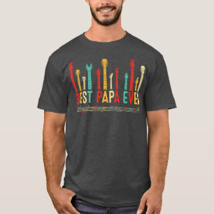 父の日パパ最高のー・エバー・ギター・ラバー・ギタリスト Tシャツ