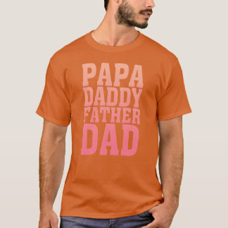 父の日パパ父レトロ Tシャツ