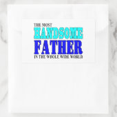 父の日パパ誕生日パーティーハンサムな父 長方形シール (バッグ)