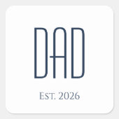 父の日パパ スクエアシール (正面)