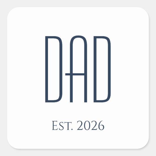 父の日パパ スクエアシール (正面)