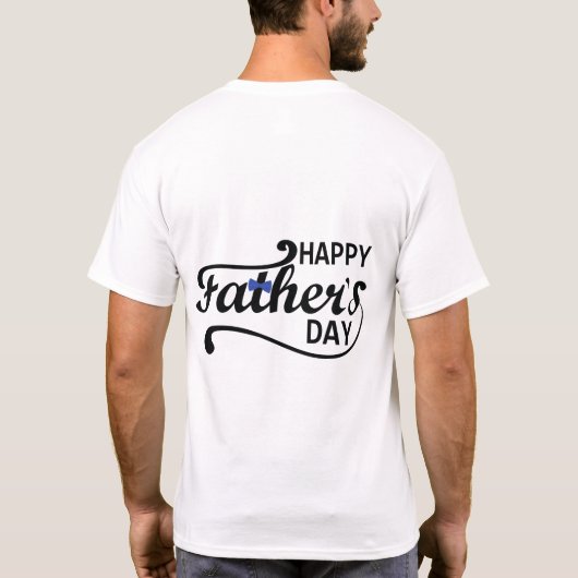 父の日パーソナライズされたお祝いを計画する Tシャツ (裏面)