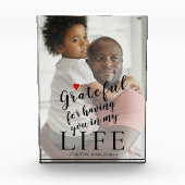 父の日パーソナライズされたの写真と文字引用文 フォトブロック (正面)