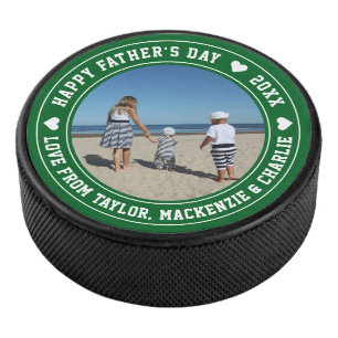 父の日パーソナライズされたの写真と文字 アイスホッケーパック