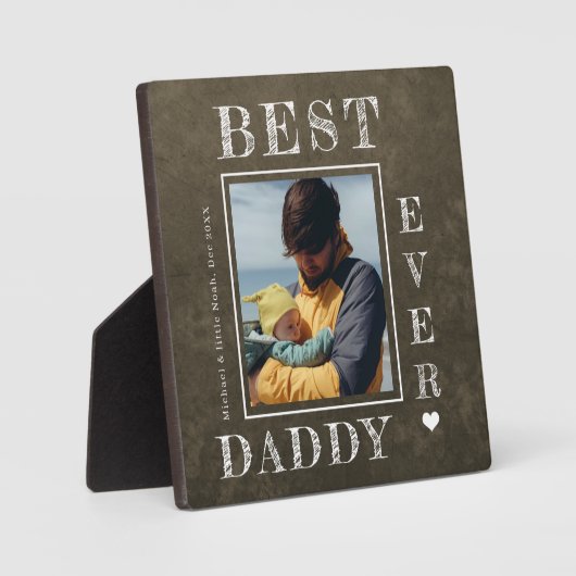 父の日パーソナライズされたの新人写真 フォトプラーク (正面)