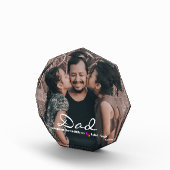 父の日パーソナライズされた写真ブロック贈り物パパ フォトブロック (右)
