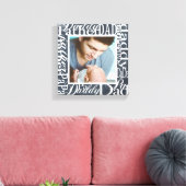 父の日パーソナライズされた単語コラージュの黒板 キャンバスプリント (インサイチュ (リビング))