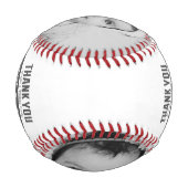 父の日パーソナライズされた白黒 野球ボール (裏面)