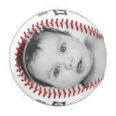 父の日パーソナライズされた白黒 野球ボール (正面左)