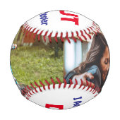 父の日パーソナライズ写真ヴィンテージスタイル, 野球ボール (裏面)